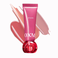 Tube de brillant à lèvres personnalisé de 15 ml avec bouchon à bille, emballage cosmétique vide, applicateur transparent en PETG et bouchon à vis en PETG