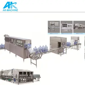 4-5 Gallon Bottling Filling Machine / QGF-300 Full Auto 20L Barrel Water Filling Packing Machinery