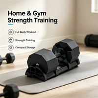 Ensemble d'haltères ajustables décagonales pour la musculation à domicile – Équipement de musculation avec plaques de poids anti-roulement à 10 pans pour le bodybuilding