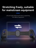 Manette de jeu D11 extensible avec double joystick 3D compétitif, prise en charge de la connectivité BT, manette de jeu sans fil