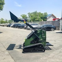 Pengiriman Gratis 1000kg China Skidsteer Mini Crawler Skid Steer Loader Traktor Loader Backhoe Loader Mesin EPA YOUERT