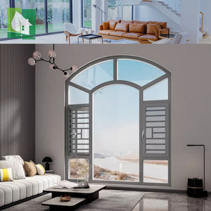 Fenêtre à battant horizontale en acier inoxydable de style européen et chinois, <span class=keywords><strong>vitrage</strong></span> <span class=keywords><strong>double</strong></span> incurvé/en arche, <span class=keywords><strong>baie</strong></span> en aluminium, antivol, pour hôtel - Product Image 3