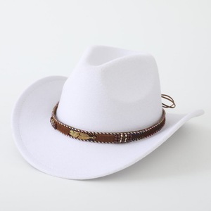 Chapeau de cowboy Fedora en feutre souple à bord roulé, personnalisé avec logo, unisexe, pour activités décontractées en extérieur – Vente en gros - Product Image 4