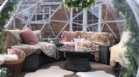 Beau extérieur petit résistant aux intempéries autour de la tente Igloo dôme salle à manger extérieure Igloo dôme tente Glamping