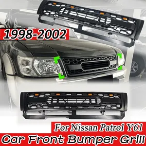 Grille de pare-chocs avant pour Patrol Y61 1998 à 2002, style TRD, remplacement des grilles de course, accessoires de grille de capot. - Product Image 1