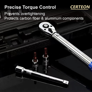 <span class=keywords><strong>Clé</strong></span> <span class=keywords><strong>Dynamométrique</strong></span> Vélo Réglable 1/4 Pouce avec Kit de 15 Outils <span class=keywords><strong>pour</strong></span> Entretien Route et <span class=keywords><strong>VTT</strong></span> - Product Image 3