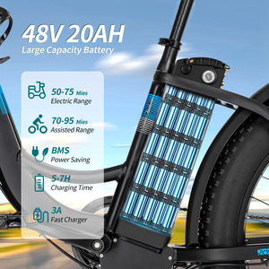 リッドスターEバイク 26インチ 48V 20ah 電動配達バイク ファットタイヤ電動シティバイク リチウムバッテリー電動自転車 大人用 - Product Image 4