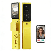 Serrure de porte intelligente Tuya étanche IP66 avec reconnaissance faciale 3D, interphone vidéo Wi-Fi et batterie longue durée pour portes en aluminium