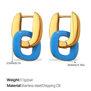 Pendientes de Aro Intercambiables de Acero Inoxidable 316L con Baño de Oro de 14k y 18k, Hipoalergénicos y Elegantes para Mujer - Product Image 6