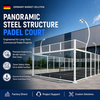 Terrain de padel mobile portable avec fondation modulaire sans base en béton, terrain de padel extérieur pour clubs européens