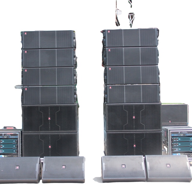 TI PRO AUDIO LA212 3 Way Double 12 Inch Line Array System Indoor and Outdoor Sound System PA Speakers