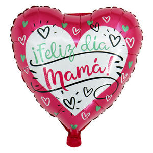 Gran oferta 18 pulgadas español rojo Feliz Día DE LA MADRE Feliz Dia Mama Mom Foil Globos corazón Dia De La Madre Globos para fiesta Deco - Product Image 6