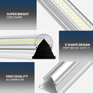 หลอดไฟ LED รูปตัว V แบบเสียบเดี่ยว FA8 สำหรับตลาดสหรัฐอเมริกา ขนาด 4 ฟุต 5 ฟุต 6 ฟุต 8 ฟุต รุ่น T8 - Product Image 4