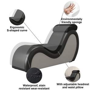 كراسي للكبار Tantrar لغرفة المعيشة أريكة من الجلد الصناعي للصالة لليوغا والتأمل والاسترخاء والتمارين الفندقية استخدام تان - Product Image 2