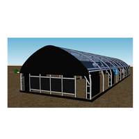 Serre hydroponique agricole tente en plastique monocouche avec acier et PE carré petit grand tunnel de tomates pour les serres