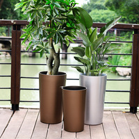 Jardinières Pots de fleurs Pots de fleurs en plastique décoratif en céramique luxe grand vitrage extérieur grande taille utilisé avec fleur/plante verte