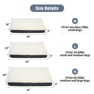 Großhandel Custom Indoor Hunde bett mit Memory Foam Oxford Stoff Haustier betten Solid Pattern und abnehmbare Abdeckung - Product Image 2