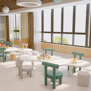 Juego de Mesa y Sillas de Madera Maciza de Fácil Montaje para Educación Infantil Creativa Chiquitos - Product Image 6
