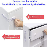 SUNNUO Serrure de porte en plastique transparente pour sécurité des enfants Serrure de tiroir pour bébé