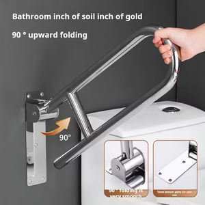 Barres <span class=keywords><strong>d</strong></span>'appui <span class=keywords><strong>de</strong></span> sécurité pour personnes âgées, en acier inoxydable, à visser, rabattables, pour baignoire et douche - Product Image 6