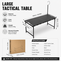 Table à thé tactique IGT à levage hydraulique, table de camping pliante multifonctionnelle pour l'extérieur, mobilier d'extérieur portable et léger