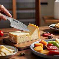Ensemble de couteaux à fromage en acier inoxydable écologique, lavable au lave-vaisselle, métal de qualité alimentaire, marque JUNQIN, modèle MO-7095, pour la cuisine et l'extérieur