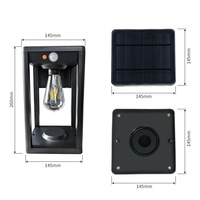 10W énergie solaire éclairage de jardin étanche capteur de mouvement remplaçable ampoule LED solaire applique murale extérieure