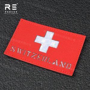 스위스 위장 플래그 패치 레이저 컷 반사 NIR IRR 패치 전술 장비 용 패치 색상 및 크기 사용자 정의 - Product Image 6
