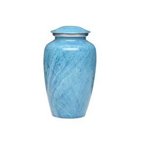 Urne classique moderne en aluminium multicolore en marbre fabriqué à la main pour adulte funérailles commémoratives crémation fait à la main adulte - Product Image 5