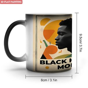 Taza de Regalo Personalizada, Negra Esmerilada, 11 oz, Cerámica, Sensible al Calor, Taza Blanca para Aniversario de Empresa - Product Image 1