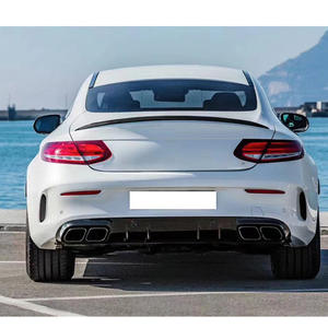 Ventes d'usine W205 C205 Coupé amélioré AMG C63 Style Bodykit Grille de diffuseur arrière Kits de carrosserie de pare-chocs avant pour Benz 2015-2020 - Product Image 3