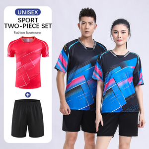 ชุดเสื้อเทนนิสแบบสวมคอโอ ยูนิเซ็กซ์ ระบายอากาศได้ดี ซับเหงื่อ แห้งเร็ว แขนสั้น พิมพ์ชื่อผู้เล่น ชุดกีฬาสำหรับผู้ใหญ่ - Product Image 2