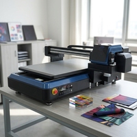 Printer UV LED Flatbed 6090 A1 dengan Print Head XP600 I1600 untuk Casing Ponsel, Kulit, Bola Golf, Akrilik/Kaca, Garansi 1 Tahun