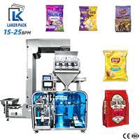 Machine d'emballage automatique rotative à 4 stations pour sachets préformés, idéale pour les chips de pommes de terre, les chips de bananes et les snacks