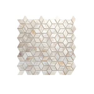Mosaïque de coquille de nacre 10 mm, verre résistant à l'eau, design moderne écologique, salle à manger, extérieur - Product Image 1
