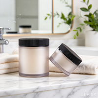 Pot cosmétique vide en plastique dépoli personnalisé avec logo, 5ml, 15ml, 50ml, 100ml, 300ml, pour la vente en gros