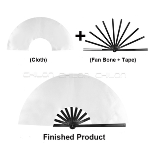 13inch thăng hoa trống Clack người hâm mộ xương sườn quạt tay clacking gấp quạt tay - Product Image 5