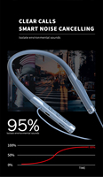 Earphone Nirkabel Neckband 2026 dengan Peredam Kebisingan ENC, Mikrofon, dan Senter untuk Olahraga dan Gaming
