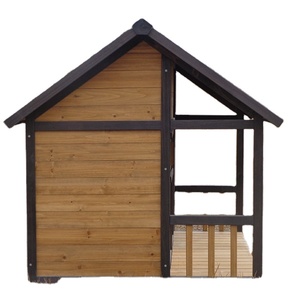 คอกสุนัขไม้กลางแจ้งขนาดใหญ่ทำความสะอาดง่ายกันน้ำเป็นมิตรกับสิ่งแวดล้อมทุกฤดูกาลมีลายต้นสนจีน - Product Image 1