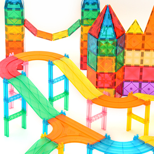 Ensemble <span class=keywords><strong>de</strong></span> 100 blocs <span class=keywords><strong>de</strong></span> <span class=keywords><strong>construction</strong></span> magnétiques flexibles pour circuit <span class=keywords><strong>de</strong></span> course automobile, éducatif pour la <span class=keywords><strong>maternelle</strong></span>, <span class=keywords><strong>construction</strong></span> 3D, inspirant - Product Image 2