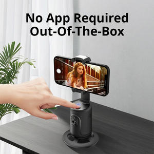 Stabilisateur de caméra intelligent AI P01 avec suivi automatique du visage et rotation à 360° °   Support rotatif pour selfie, accessoire pour vlog et diffusion en direct, 1200 mAh - Product Image 5
