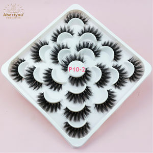 Abestyou Custom Box 3D Nerz Wimpern 10 Paar 24-Stunden-Versand Eigenes Branding Wieder verwendbare Full Strip Wimpern - Product Image 5