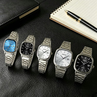 Montre à Quartz à Cadran Carré Fin avec Bracelet Métallique, Calendrier Intégré, Idéale pour Étudiants et Couples, Vente en Gros Directe du Fournisseur