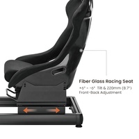Cockpit Simulateur de Course LRS08-BS02 en Aluminium pour Jeux de Simulation Auto PS4 PS5 Xbox PC G25 G27 G29 G920 et Siège de Sim Racing GTR
