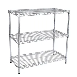 Kitchen Bathroom Mesh Wire Rack Stainless Steel Storage Rack Shelving Shelf With Factory Price