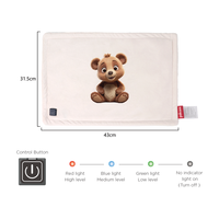 Almohadilla Térmica USB Portátil de Felpa con Diseño de Oso, Apagado Automático, para Cintura, Hombros, Cuerpo, Hogar, Oficina, Alivio Corporal