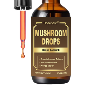 Suplemento Líquido en Gotas de Extracto de Hongo Reishi y Cordyceps con Melena de León, Marca Privada OEM, Todo en Uno, para Beber, para la Concentración y el Sistema Inmunitario - Product Image 1