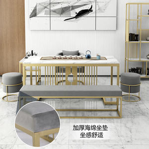 Mesa de té y silla de mármol nórdico JXT, diseño combinado, mesa de té de <span class=keywords><strong>Kungfu</strong></span> familiar, mesa de té de negociación moderna para oficina - Product Image 3