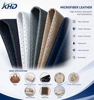 Cuir synthétique en microfibre doux, respirant, à haute absorption d'humidité, couleur personnalisée, résistant à l'usure, pour gants et intérieur automobile