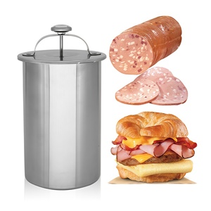 Presse à jambon en acier inoxydable de qualité supérieure, cuve à vapeur pour viande avec thermomètre pour la fabrication de saucisses <span class=keywords><strong>maison</strong></span> - Product Image 1